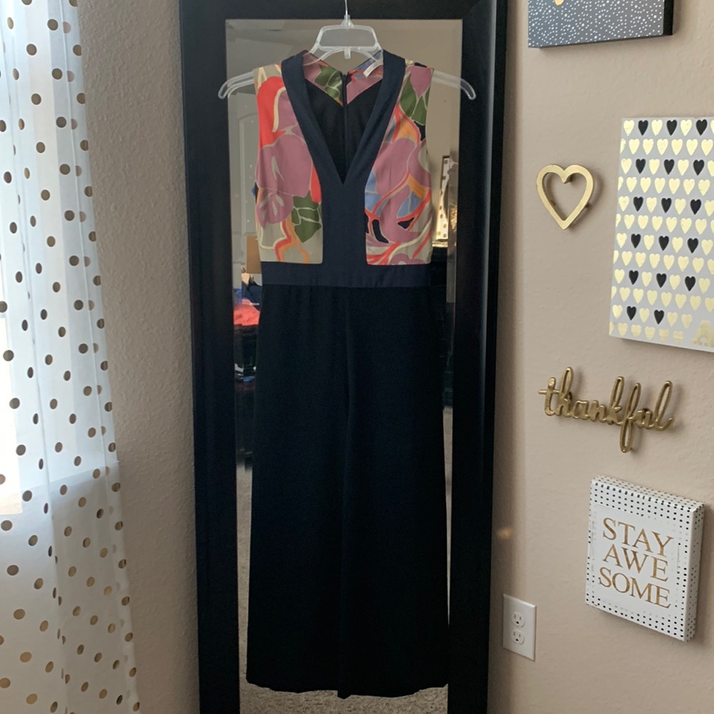 Multi Color Rachel Roy Open Back Wide Leg Romper